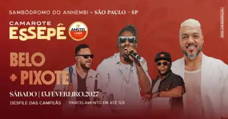 Camarote Essepê 2027 Desfile das Campeãs com Belo
