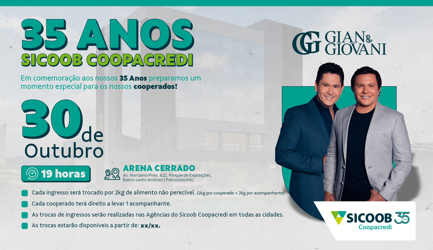 35 Anos Sicoob Coopacredi Apresenta: Gian e Giovani