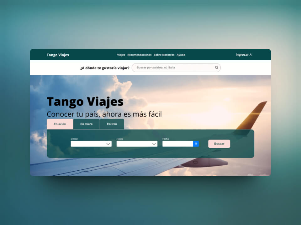 Tango Viajes - Ecommerce