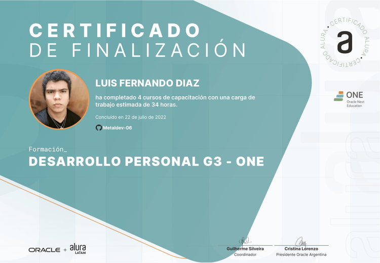 Desarrollo Personal Oracle Next Education