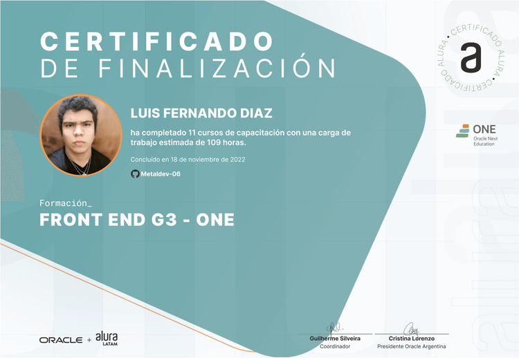 Frontend G3 Oracle Next Education