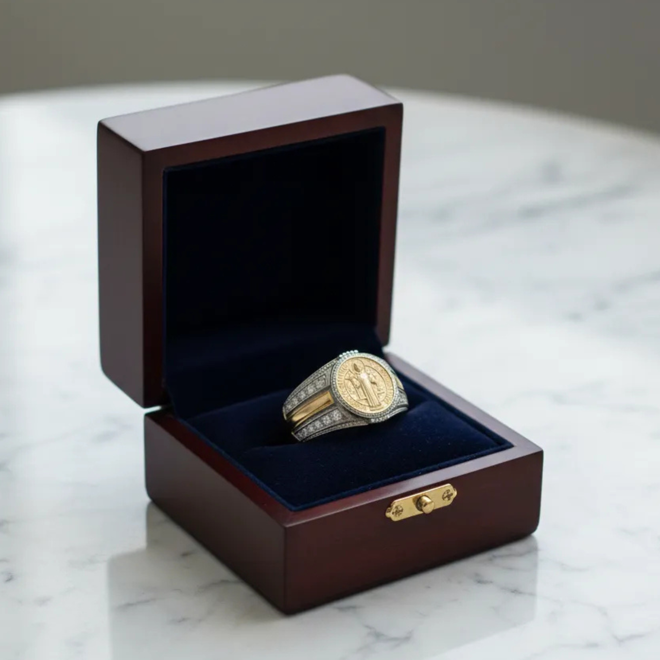 Vista frontal del Anillo Luxury Dollar