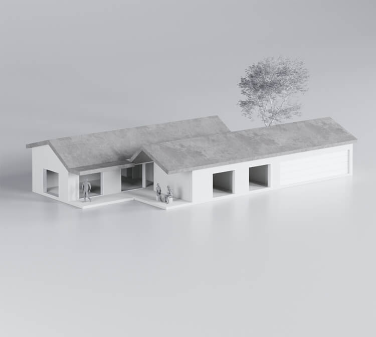 Infografía de la casa tipo AI