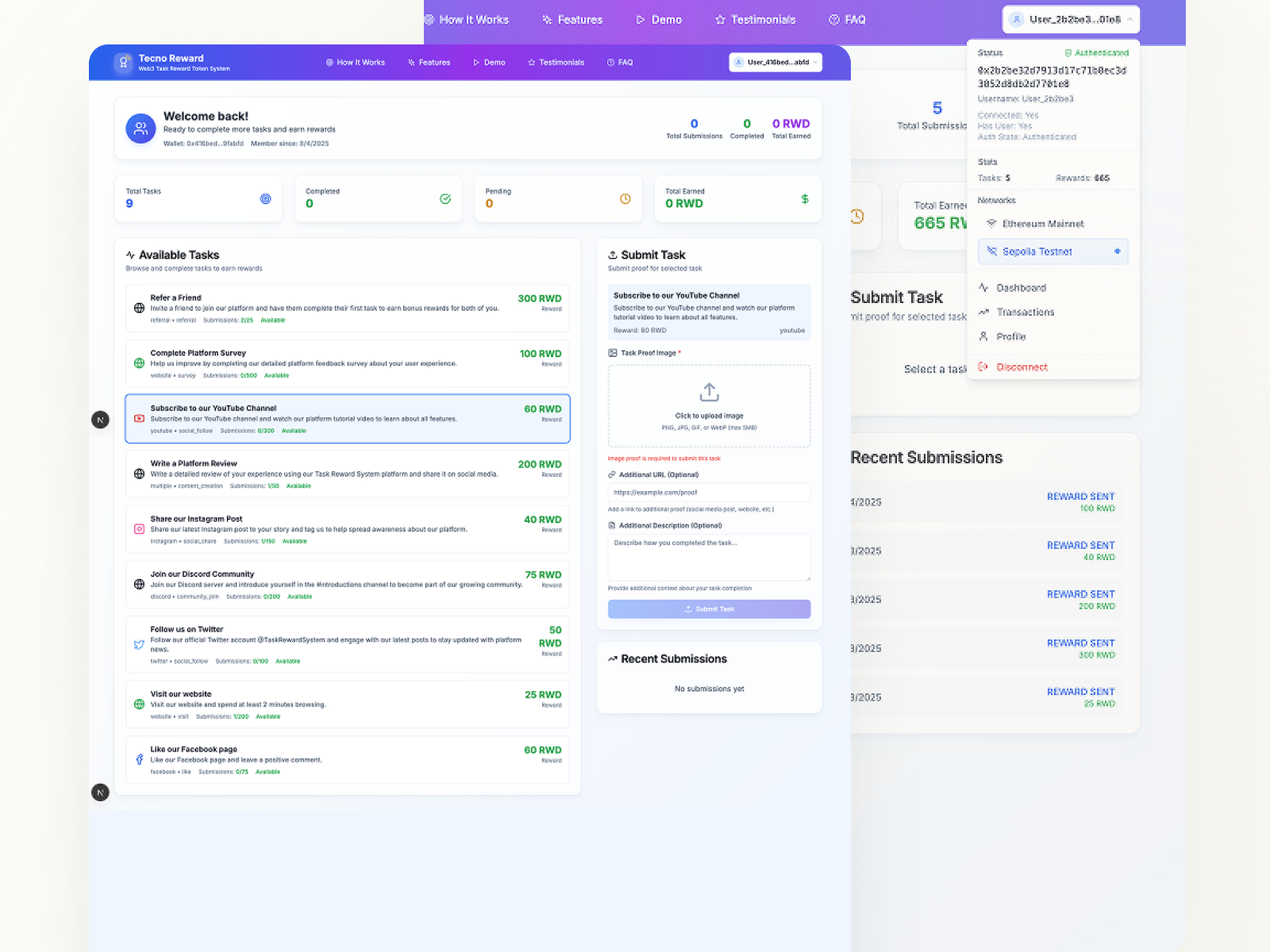 Web3 Rewards - Task Reward Platform