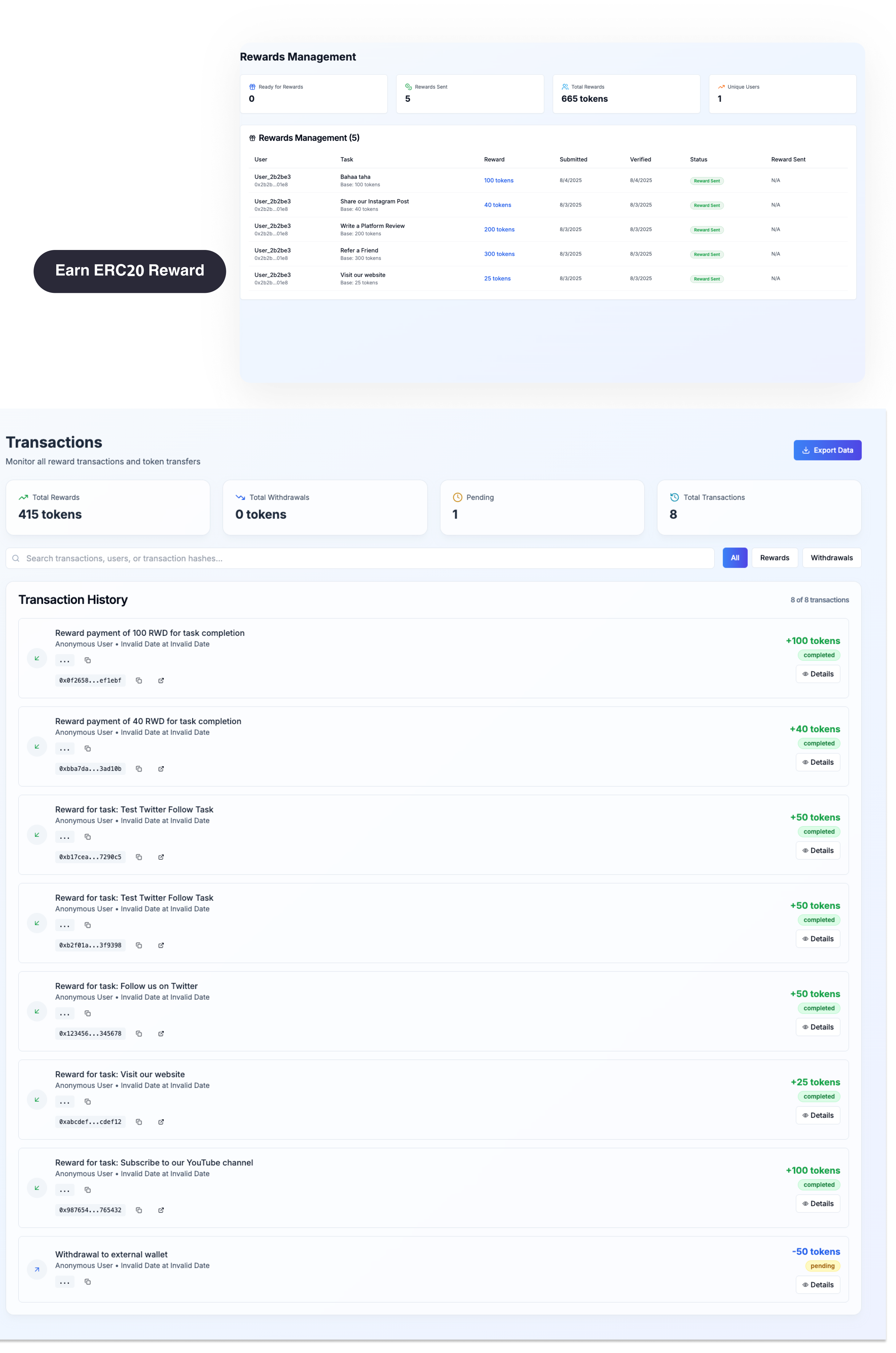 Web3 Rewards - Task Reward Platform