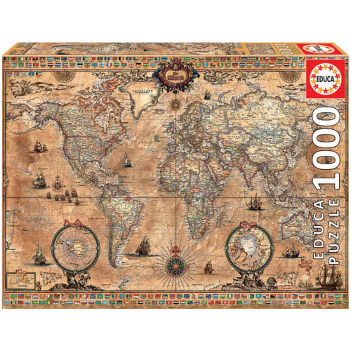Educa Puzzle Cartes Monde Historiques Puzzle 1000