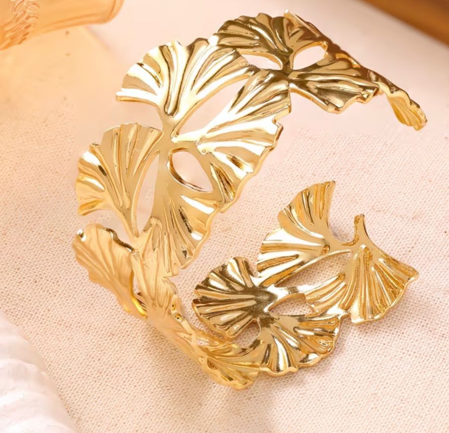 Bracelet feuille de ginkgo