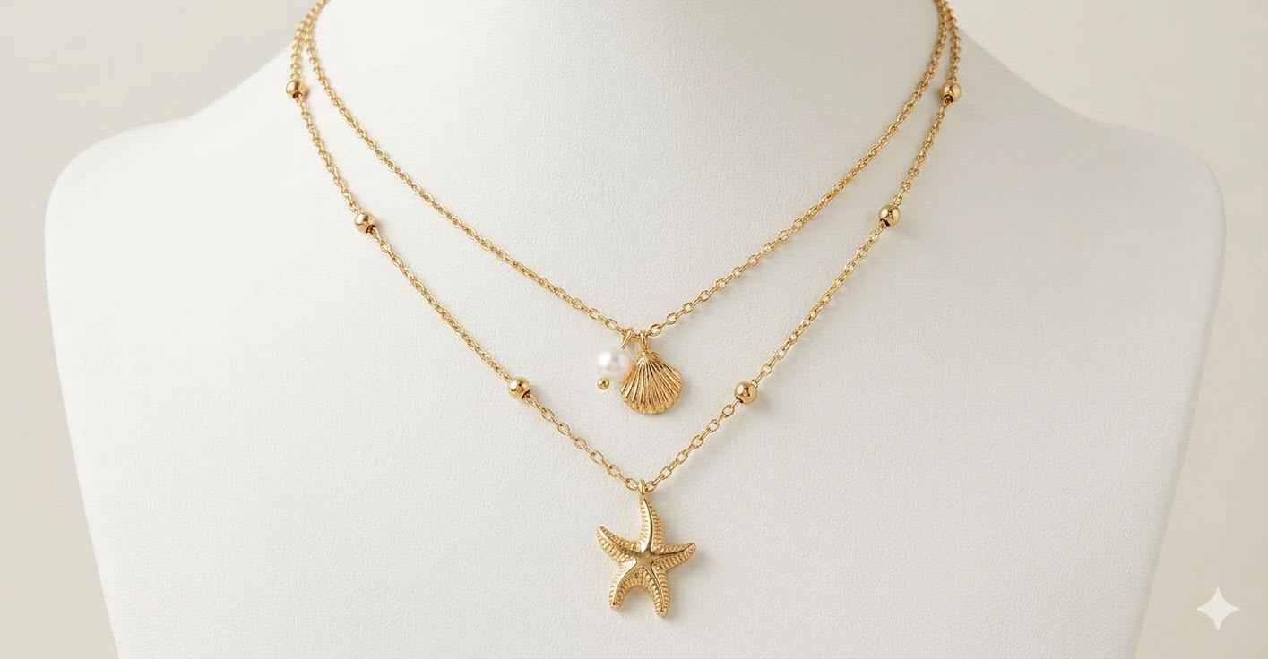 Collier avec Pendentif Étoile de Mer