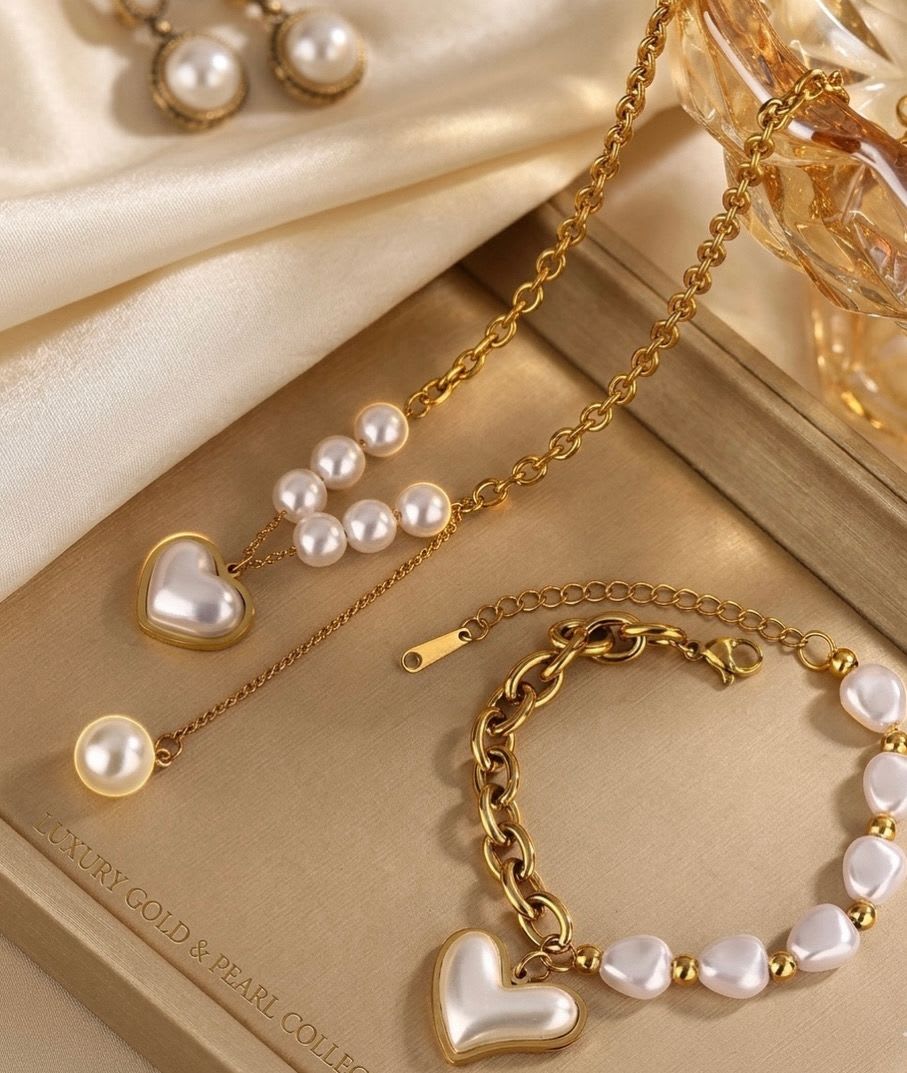 set de bijoux Coeur blanc 