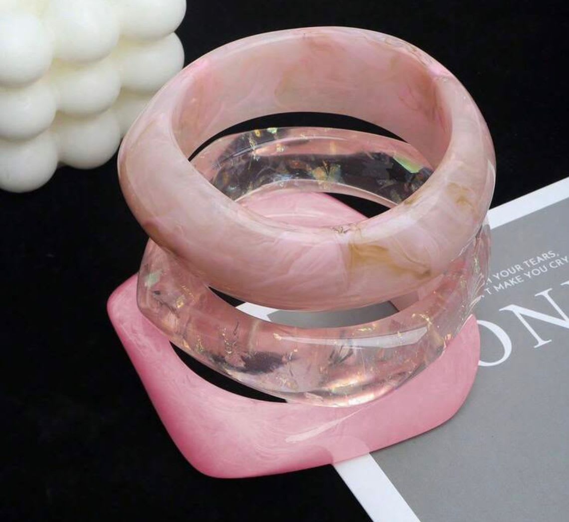  Bracelet acrylique rose