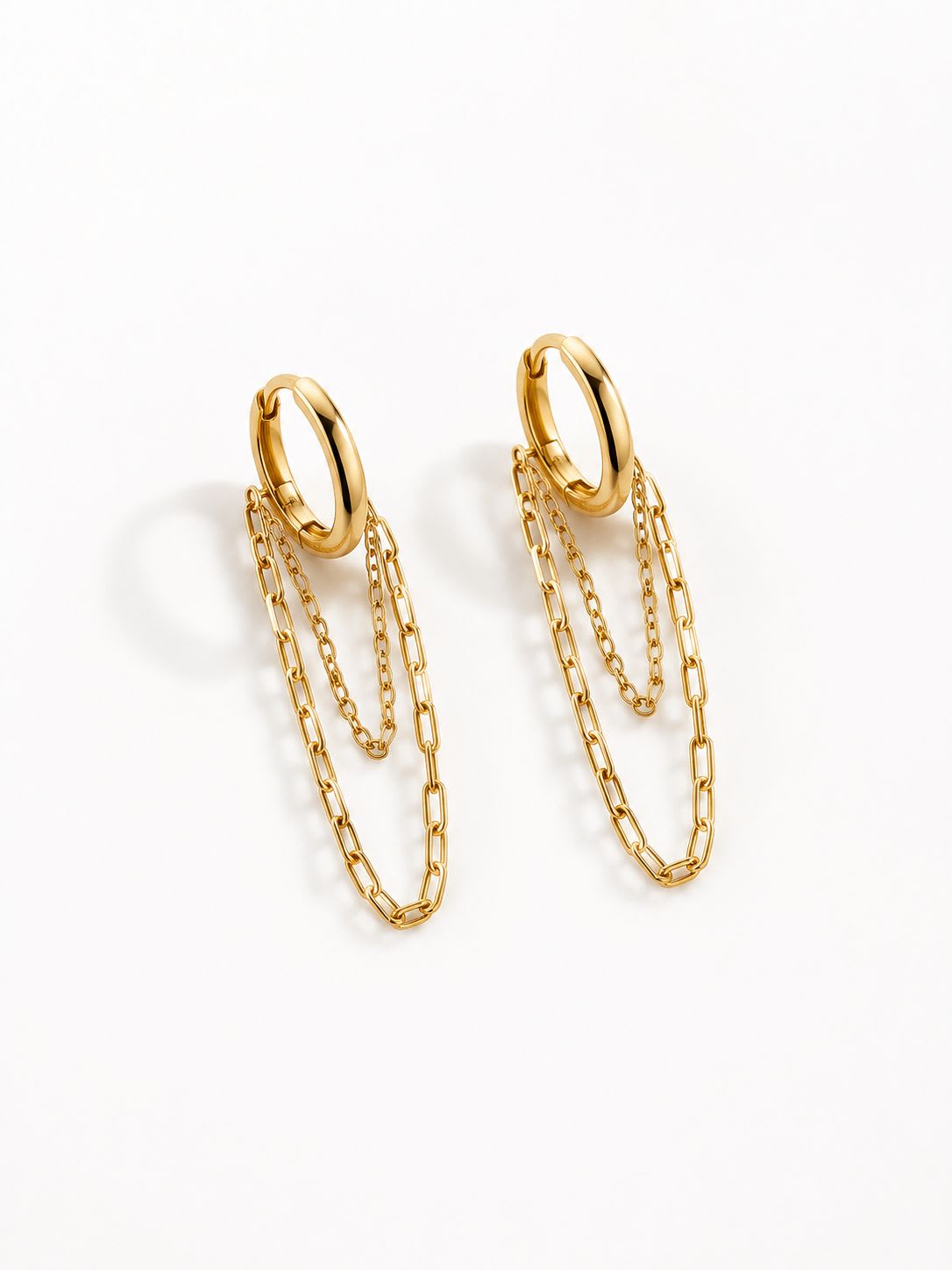 Boucles d'Oreilles Chaîne à Glands