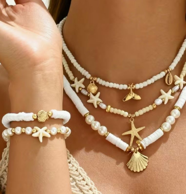 Collier Ajustable en Perles de Terre