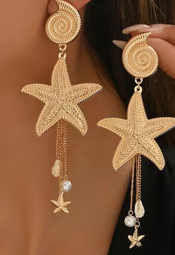 Boucles d'Oreilles Femme Style Océan