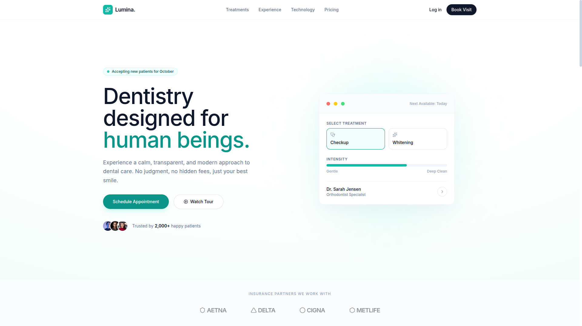 Landing Page Dental Care