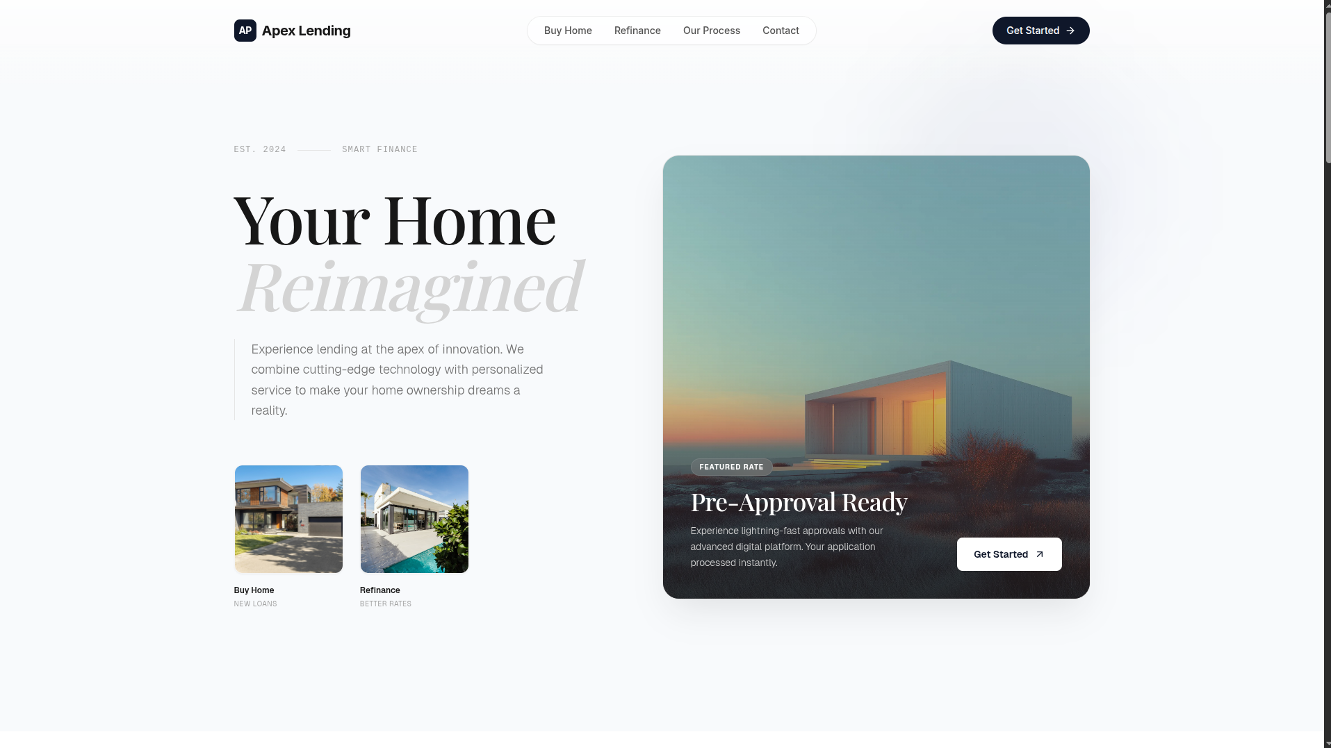 Landing Page Home Loan