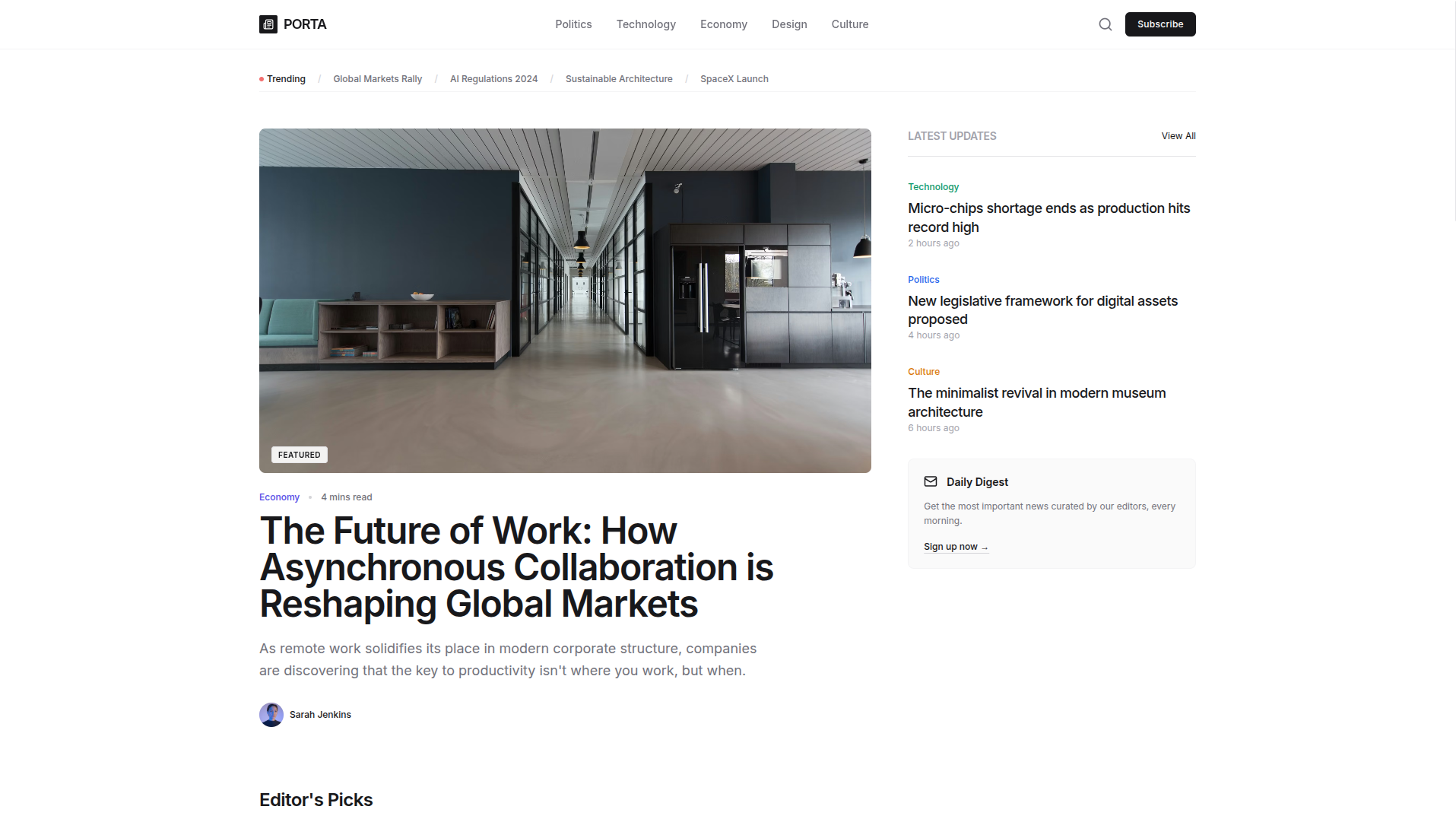 Landing Page News Portal