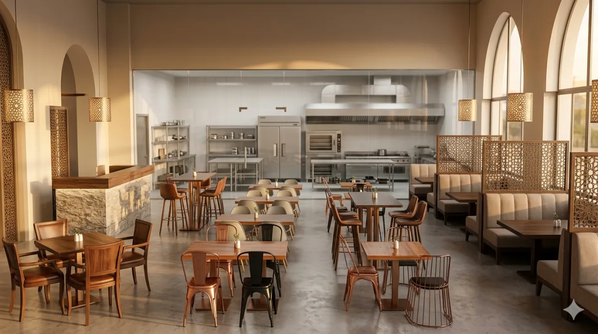 شراء اثاث مطاعم مستعمل في الخبر — طاولات وكراسي ومعدات بأعلى سعر 0500298974