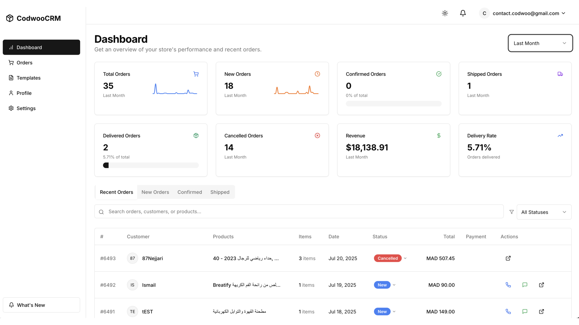 Screenshot preview