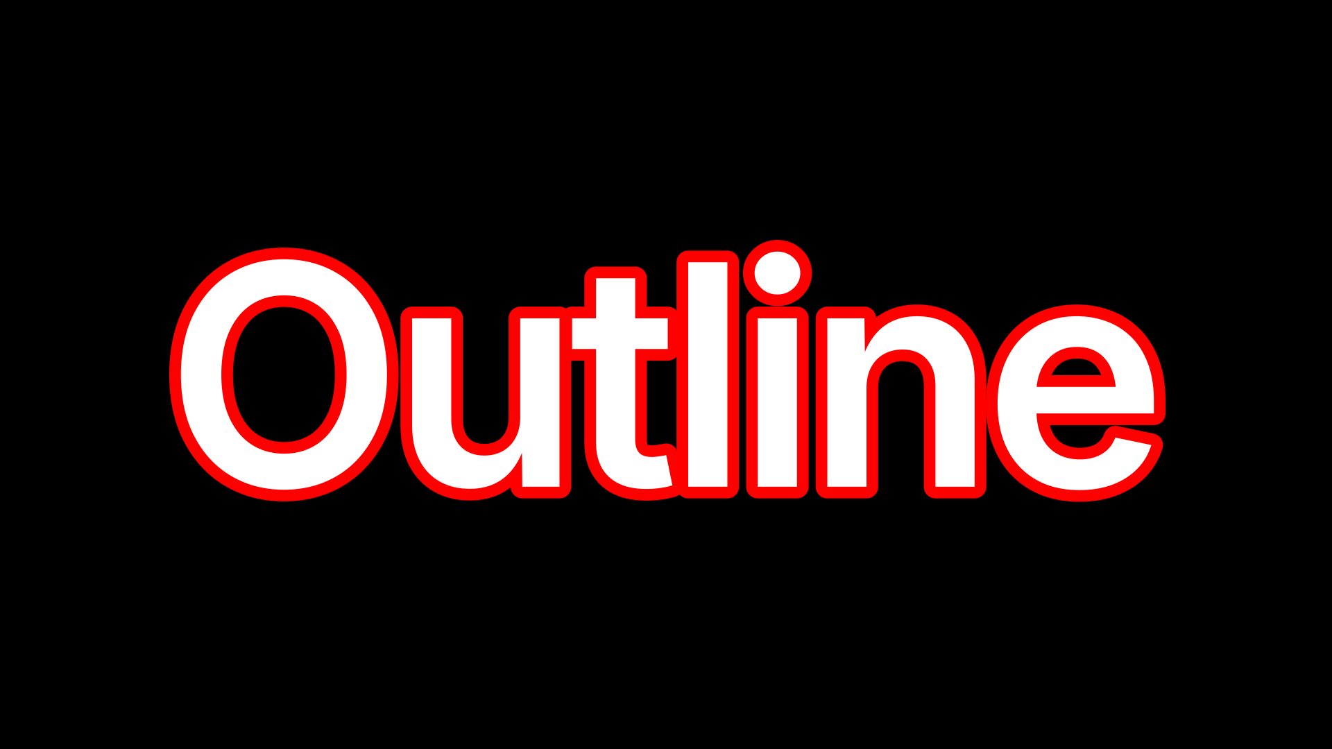 Outline caption style preview