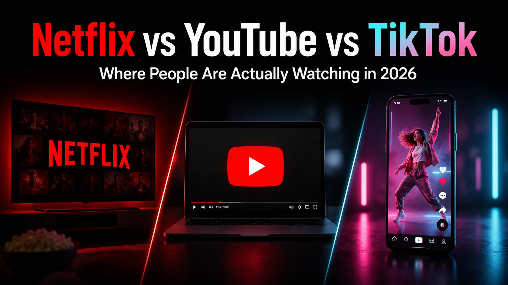 Netflix vs YouTube vs TikTok: Where People Are Actually Watching in 2026