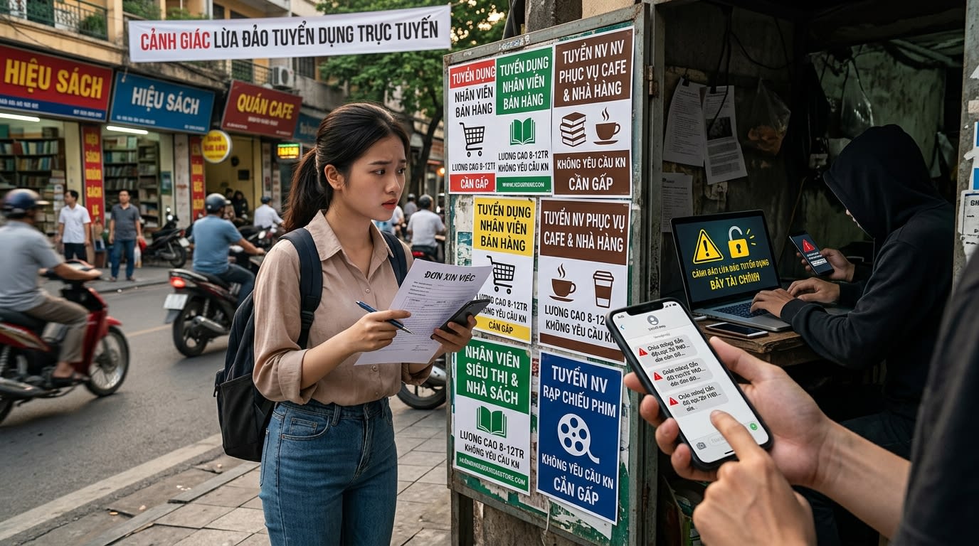 Cảnh giác: Lừa đảo việc làm siêu thị, nhà sách, rạp chiếu phim, chuỗi của hàng coffee…