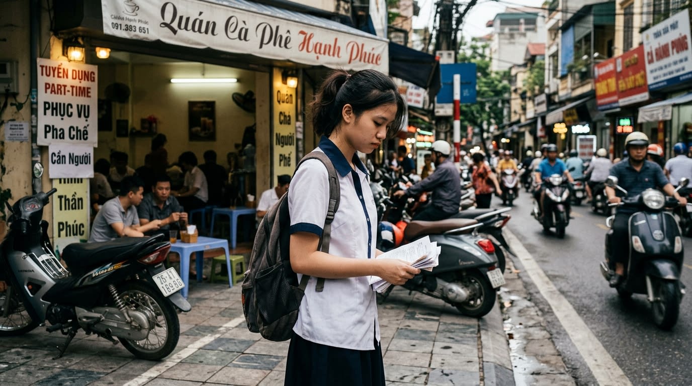 Mộng không thành khi đi làm thêm của sinh viên.