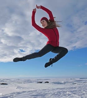 Corey Baker films Antarctica dance for Channel 4