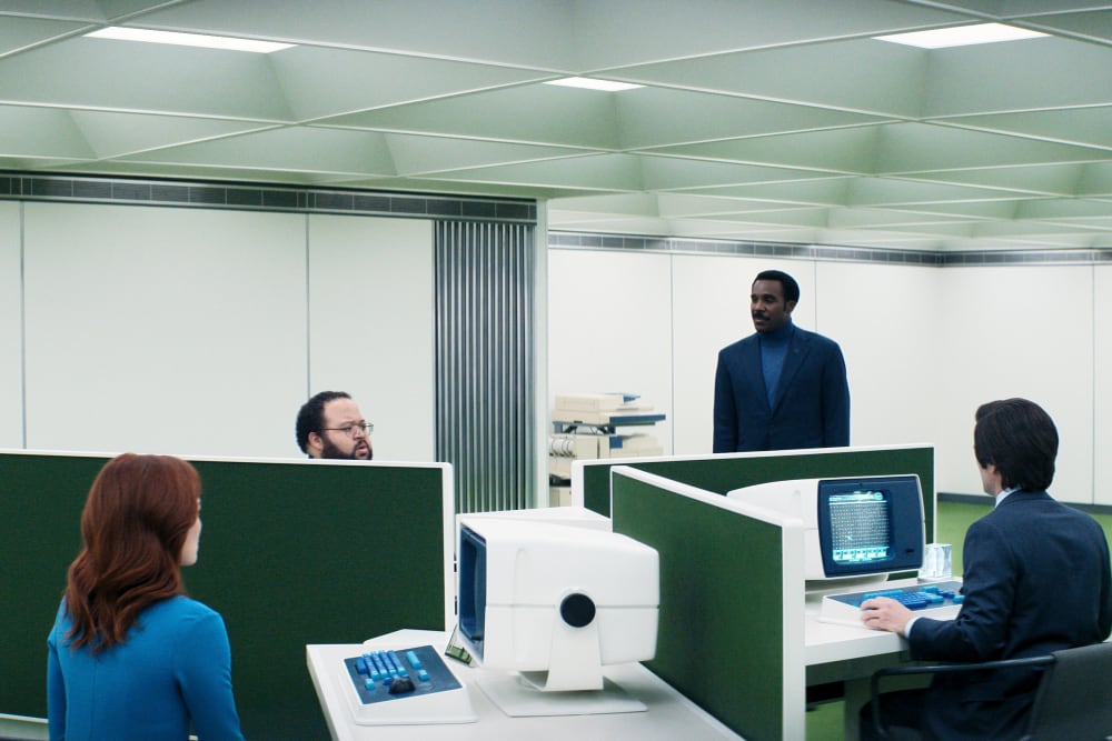 Britt Lower, Zach Cherry, Tramell Tillman and Adam Scott in Severance