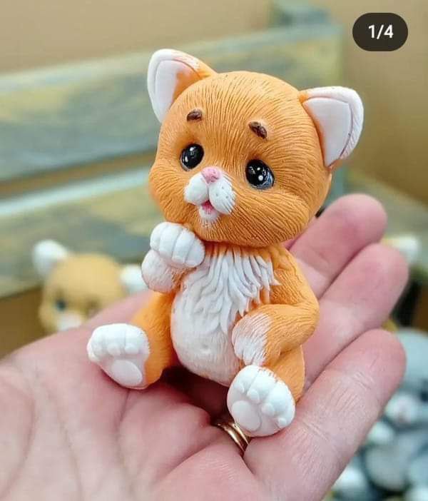 Силіконова форма Котик з лапкою