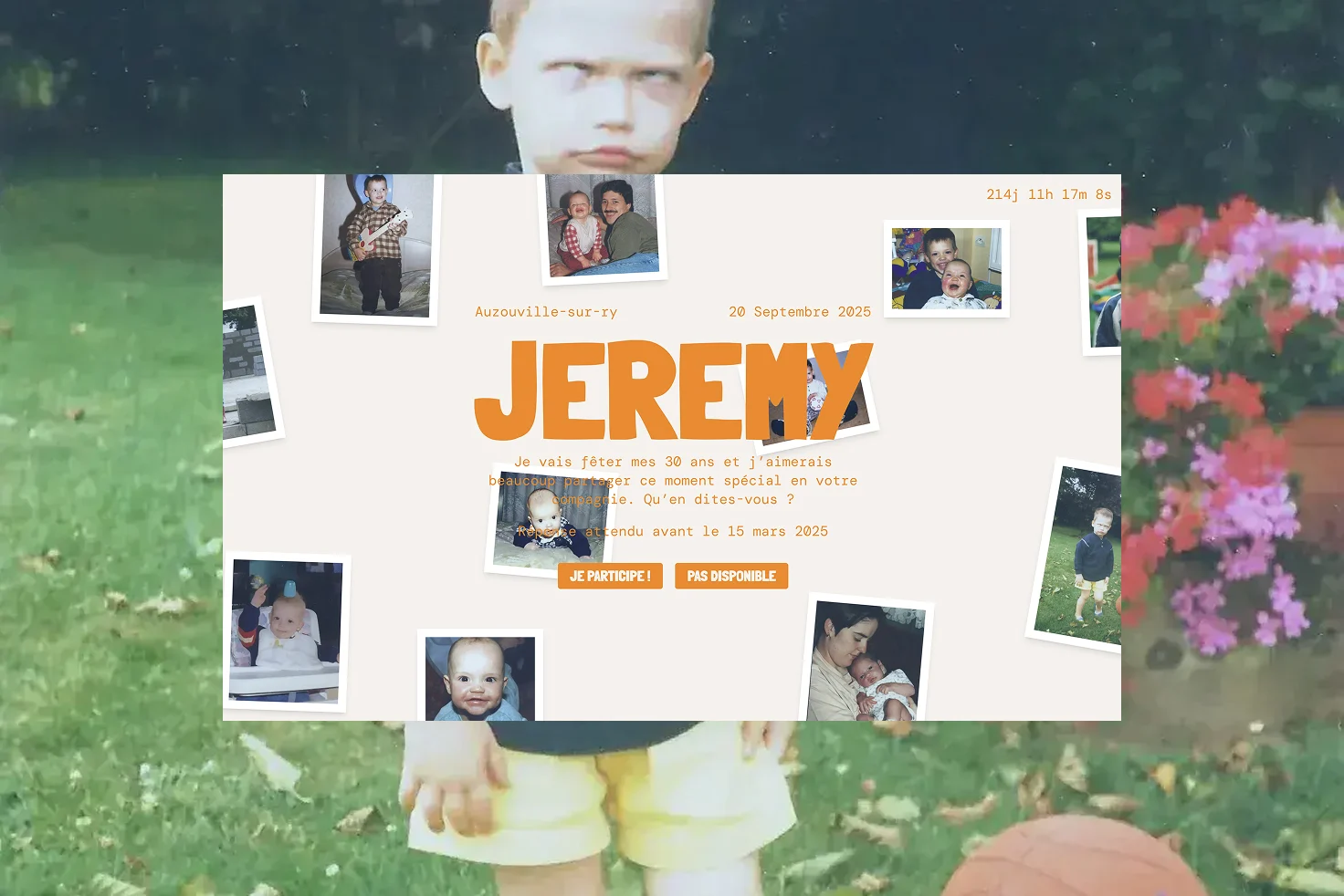 Invitation 30 ans - Image de couverture du projet