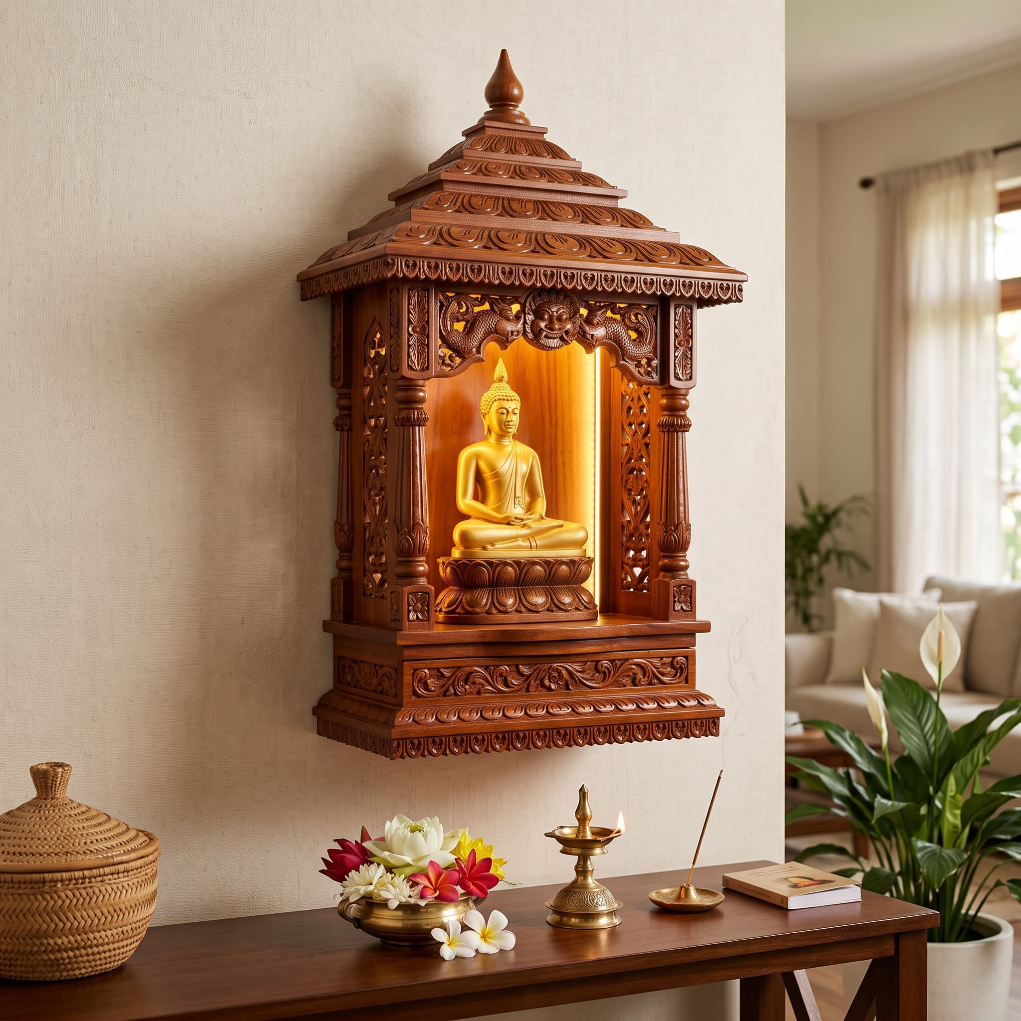 Custom Wooden Shrine & Budumeduru Design - card image 1