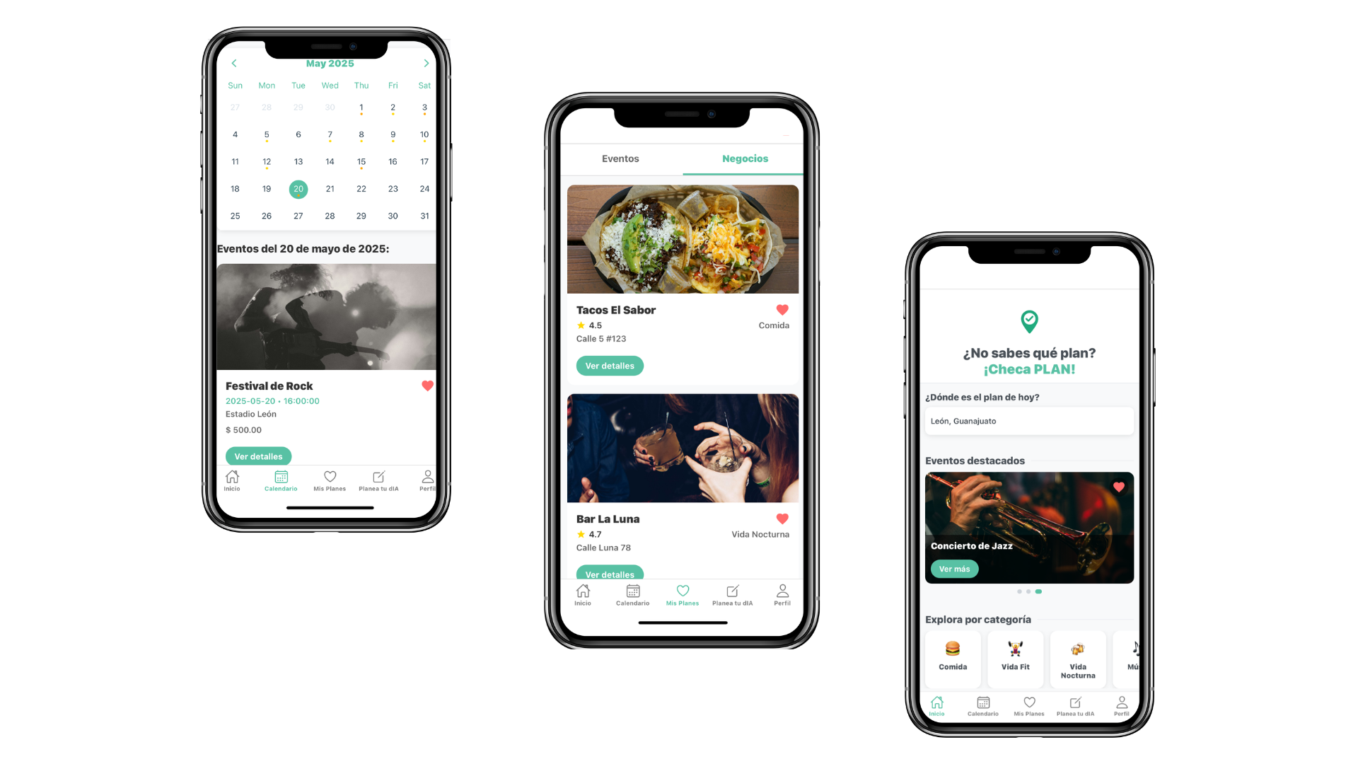 Vista previa de la app Plan