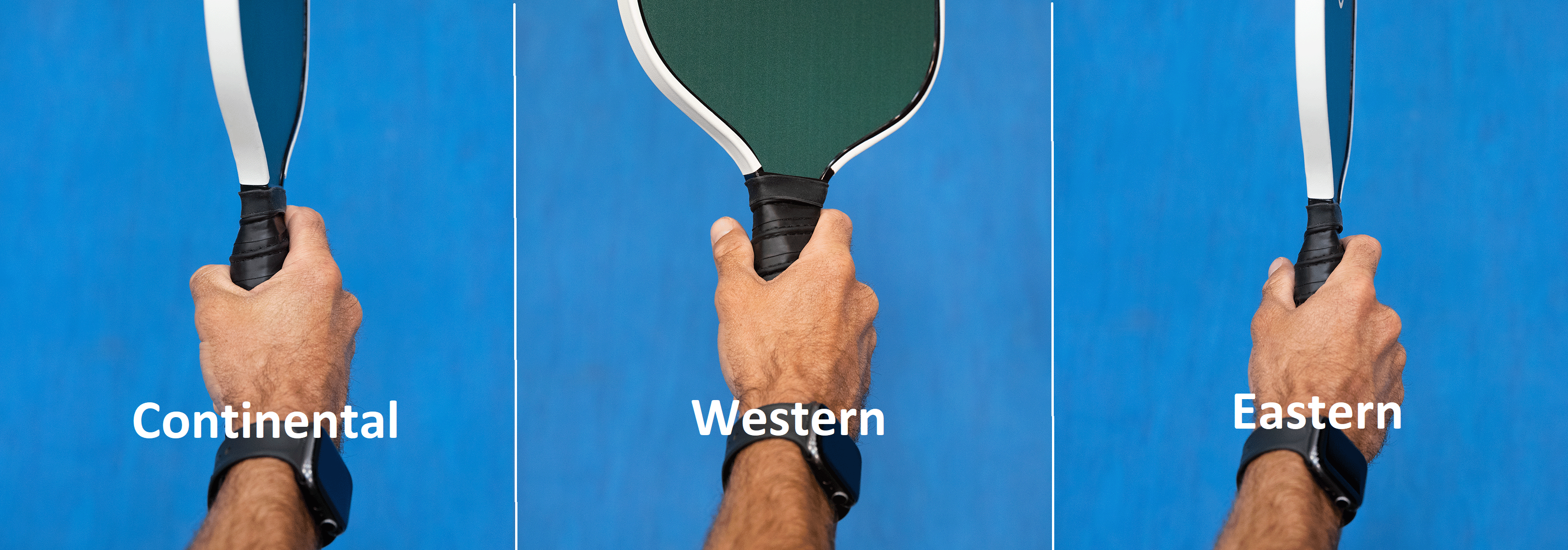 3 cách cầm vợt trong pickleball