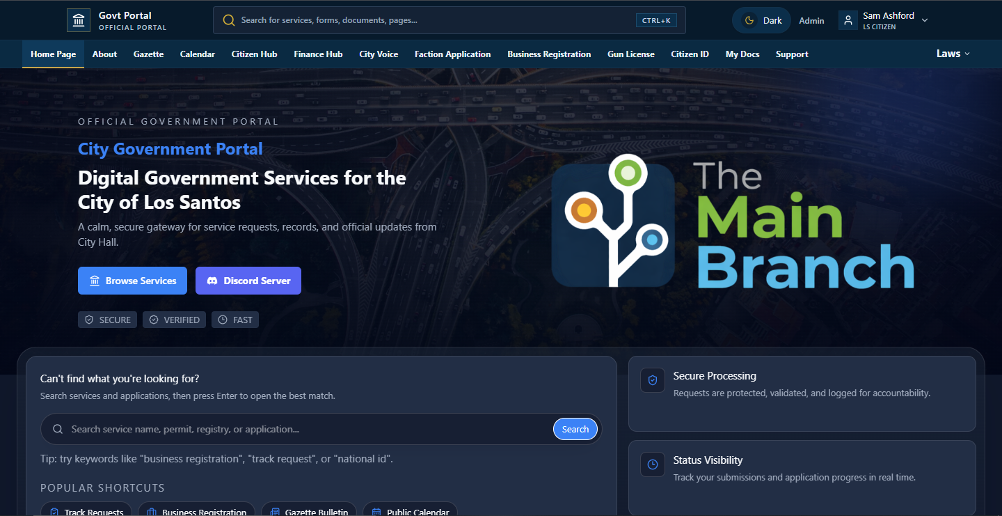 Comprehensive Digital E-Governance Platform: City Hall PWA