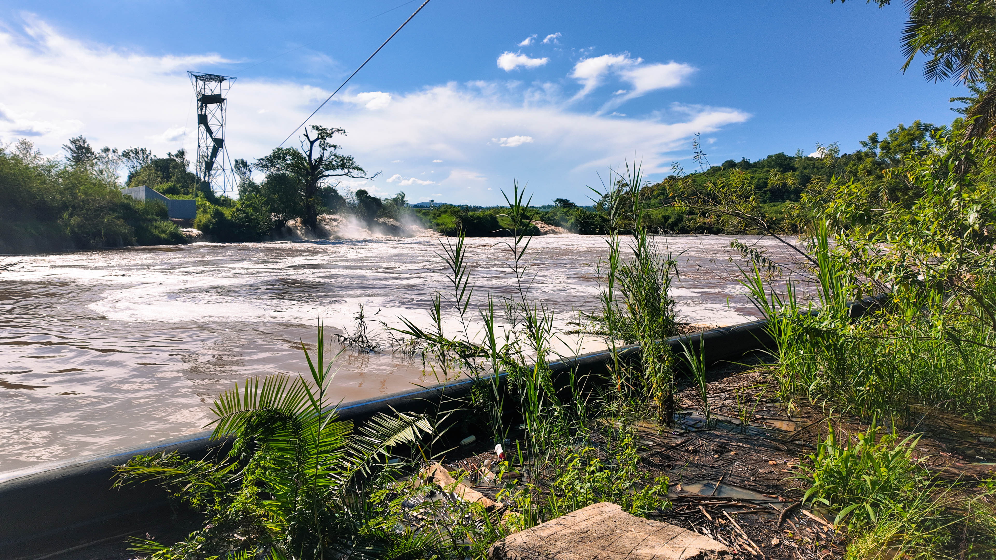 Drone view of the Sagana rapids