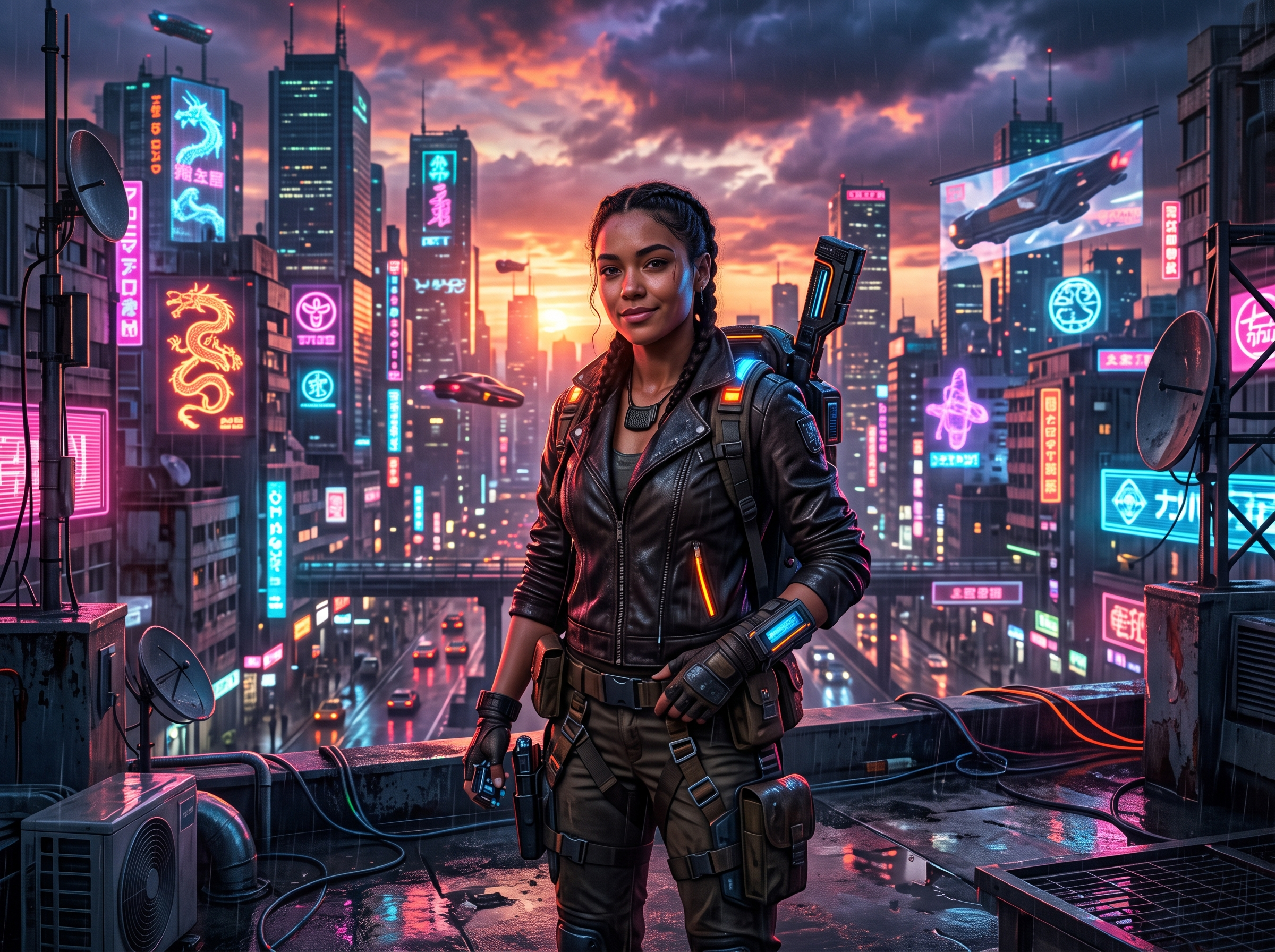 Melted Crayons sample — 🌆 Cyberpunk style