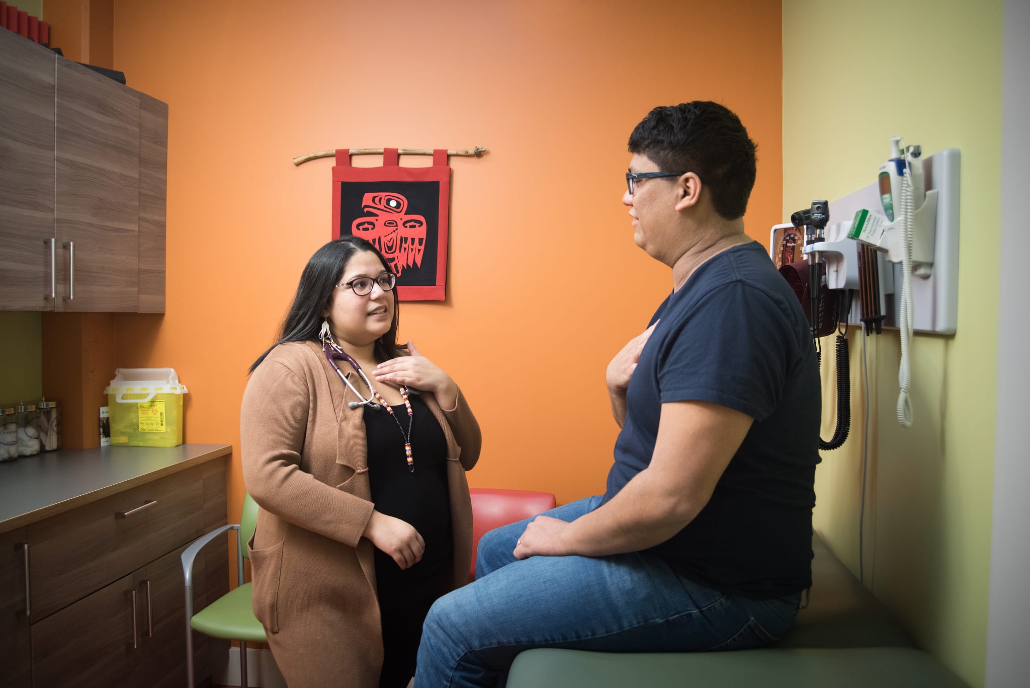 Doctor assessing a patient