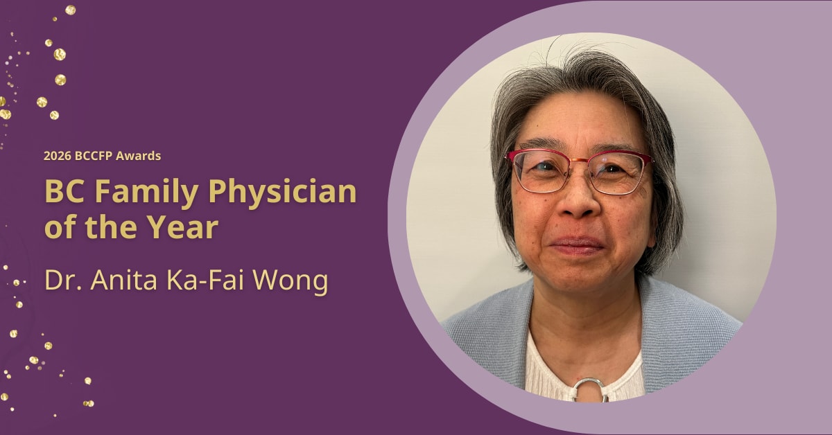 BC Family Physician of the Year: Dr. Anita Ka-Fai Wong