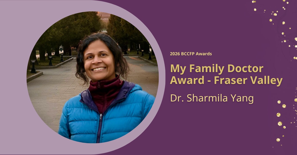 My Family Doctor Award: Dr. Sharmila Yang