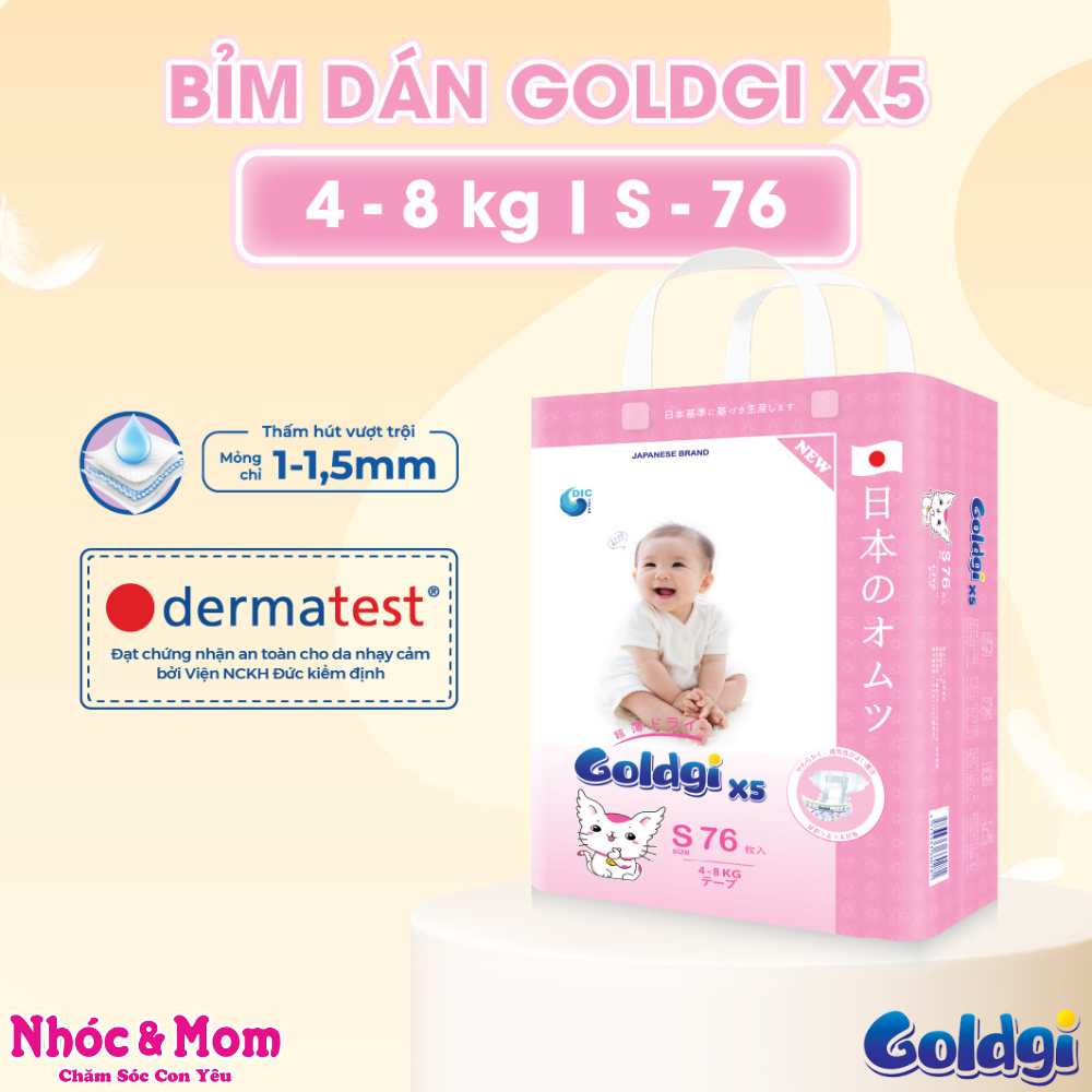 Bỉm dán Goldgi X5 sz S76 (New)