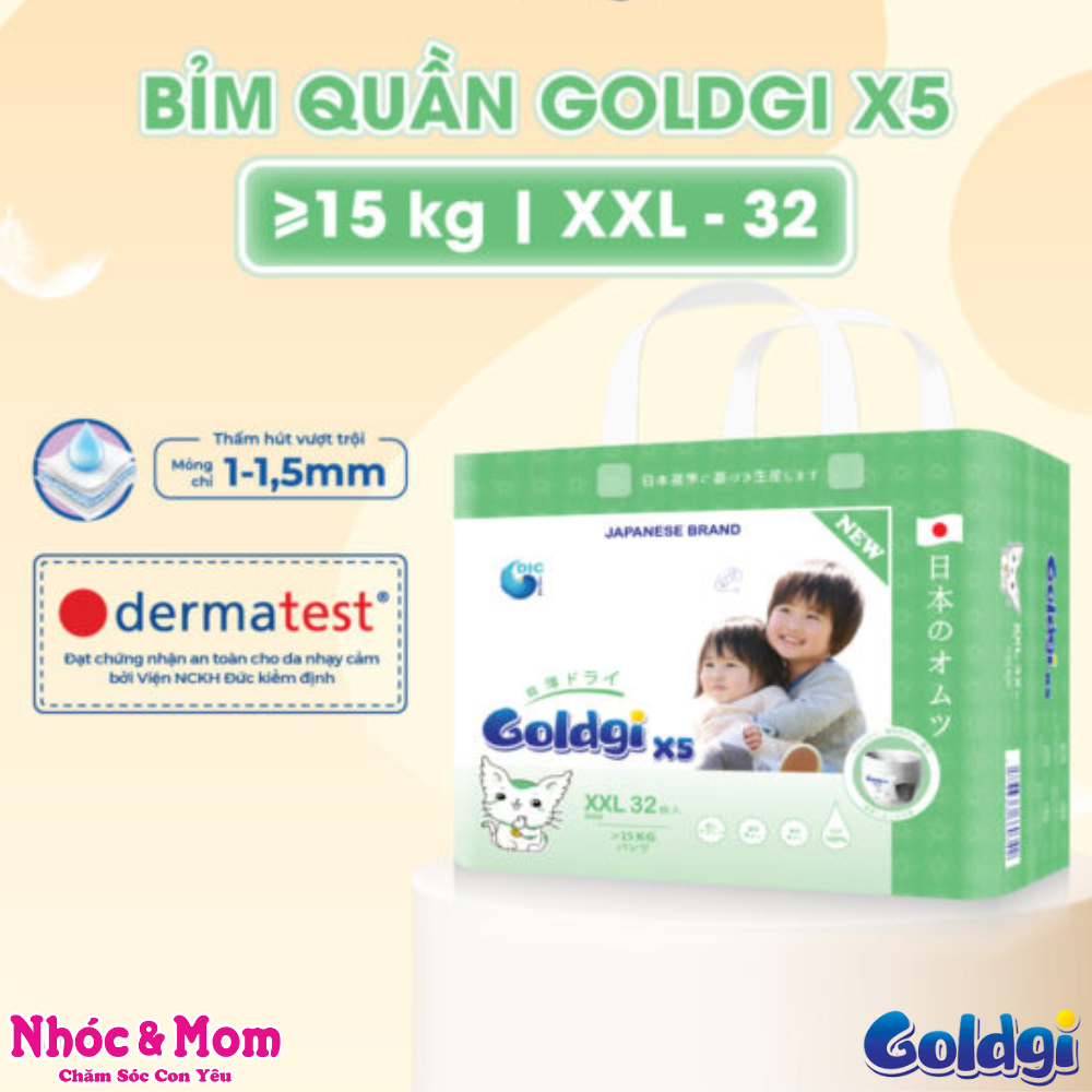 Bỉm quần Goldgi X5 XXL32