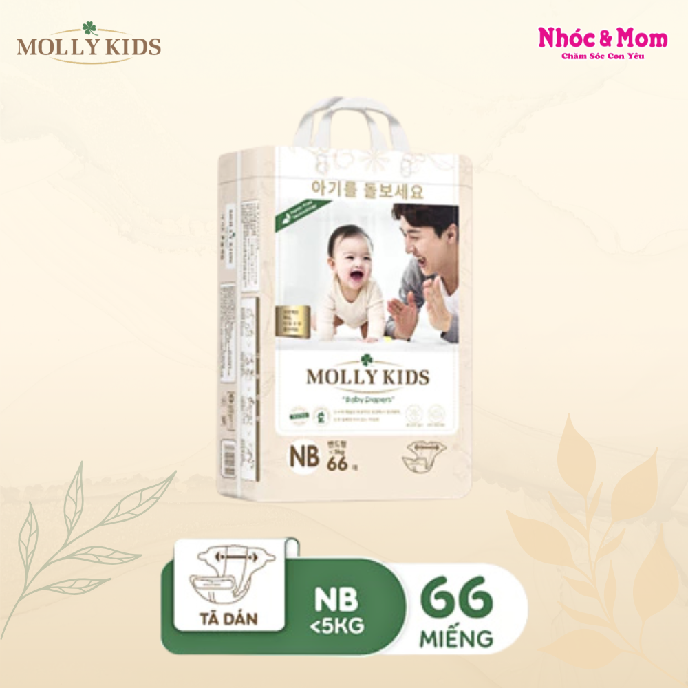 Bỉm Hàn Mollykid size dán NB76