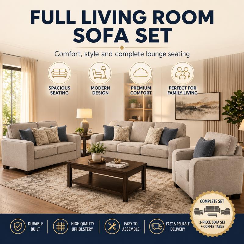 Full Living Room Sofa Set