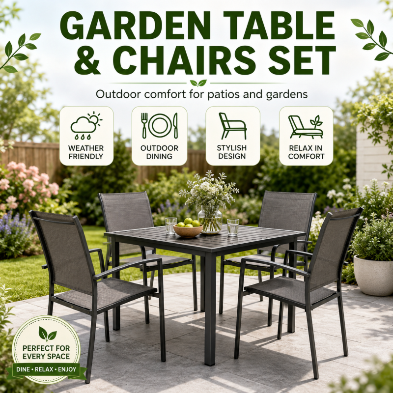 Garden Table & Chairs Set