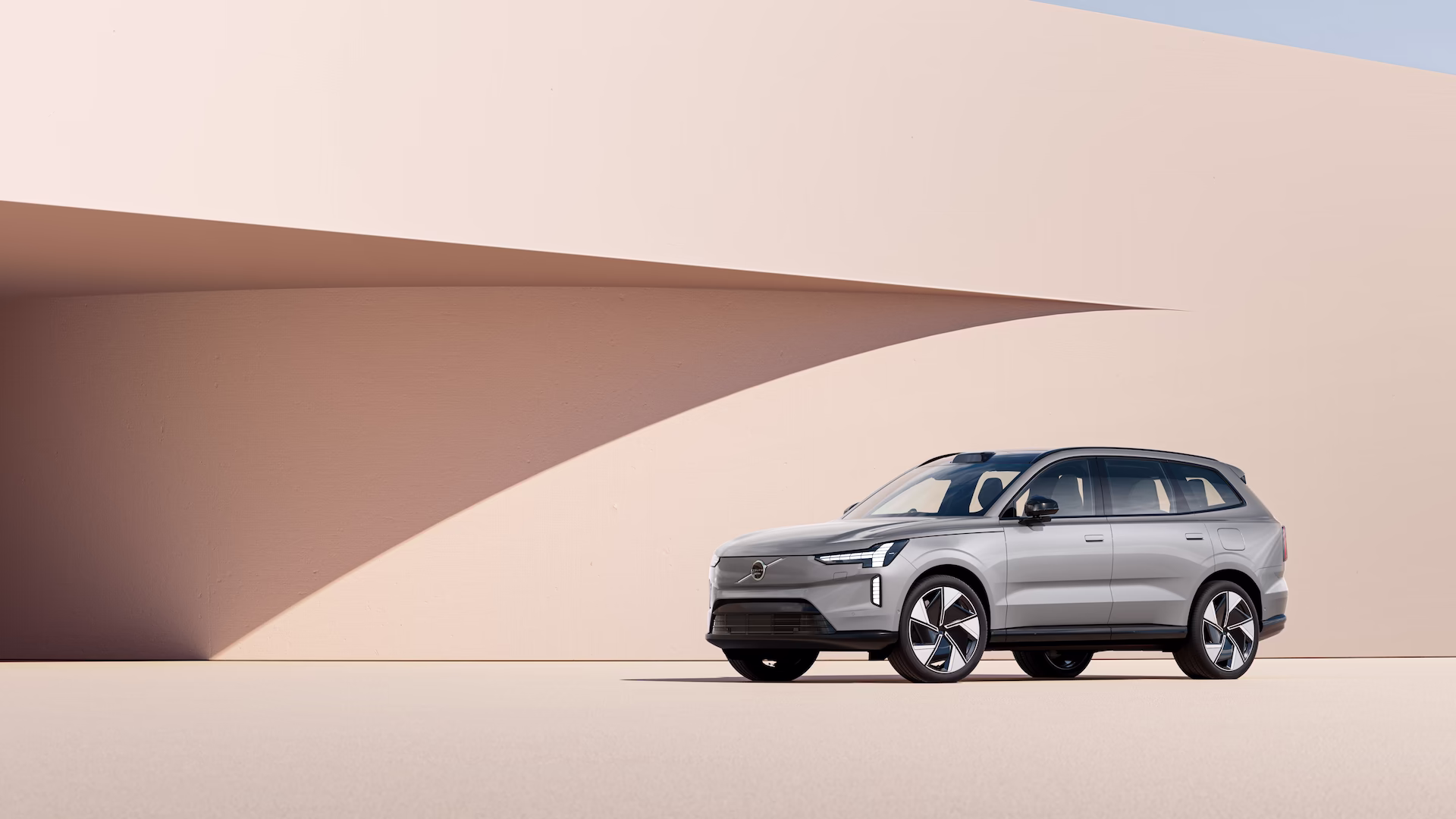 2026 Volvo EX90 front three-quarter exterior view