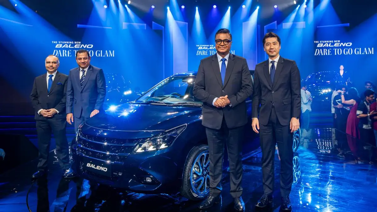 2026 Maruti Suzuki Baleno facelift front three-quarter exterior view