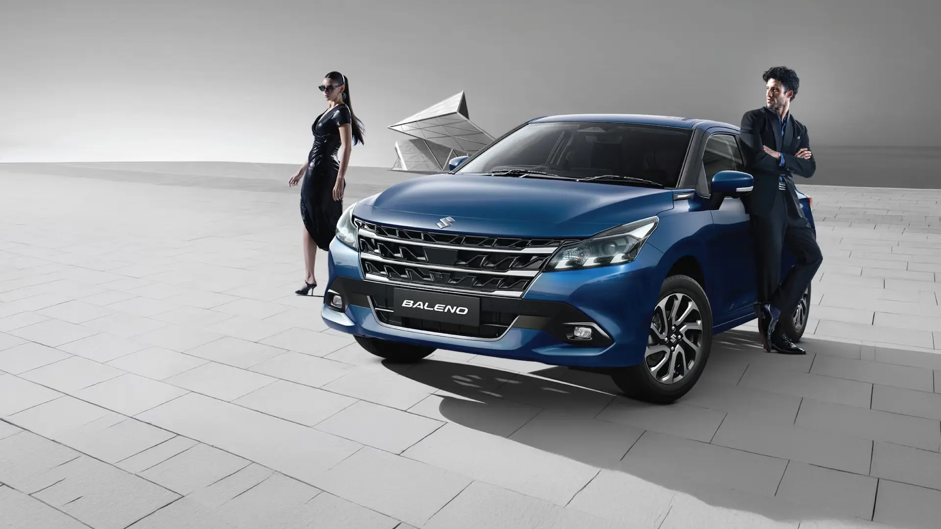 2026 Maruti Baleno facelift front three-quarter exterior view