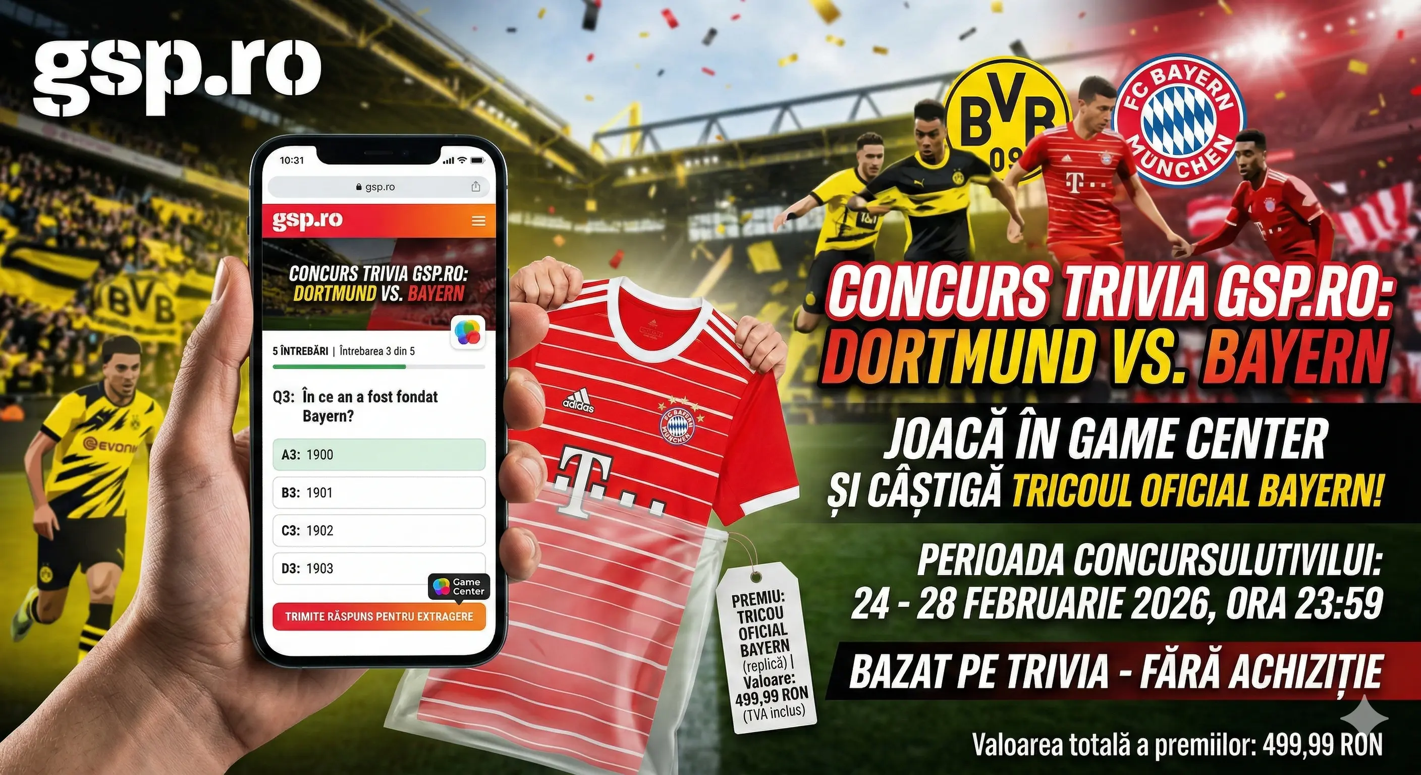 Câștigători ⚽ Ești expert în Bundesliga? Câștigă tricoul of... - Rezultate | Concursier