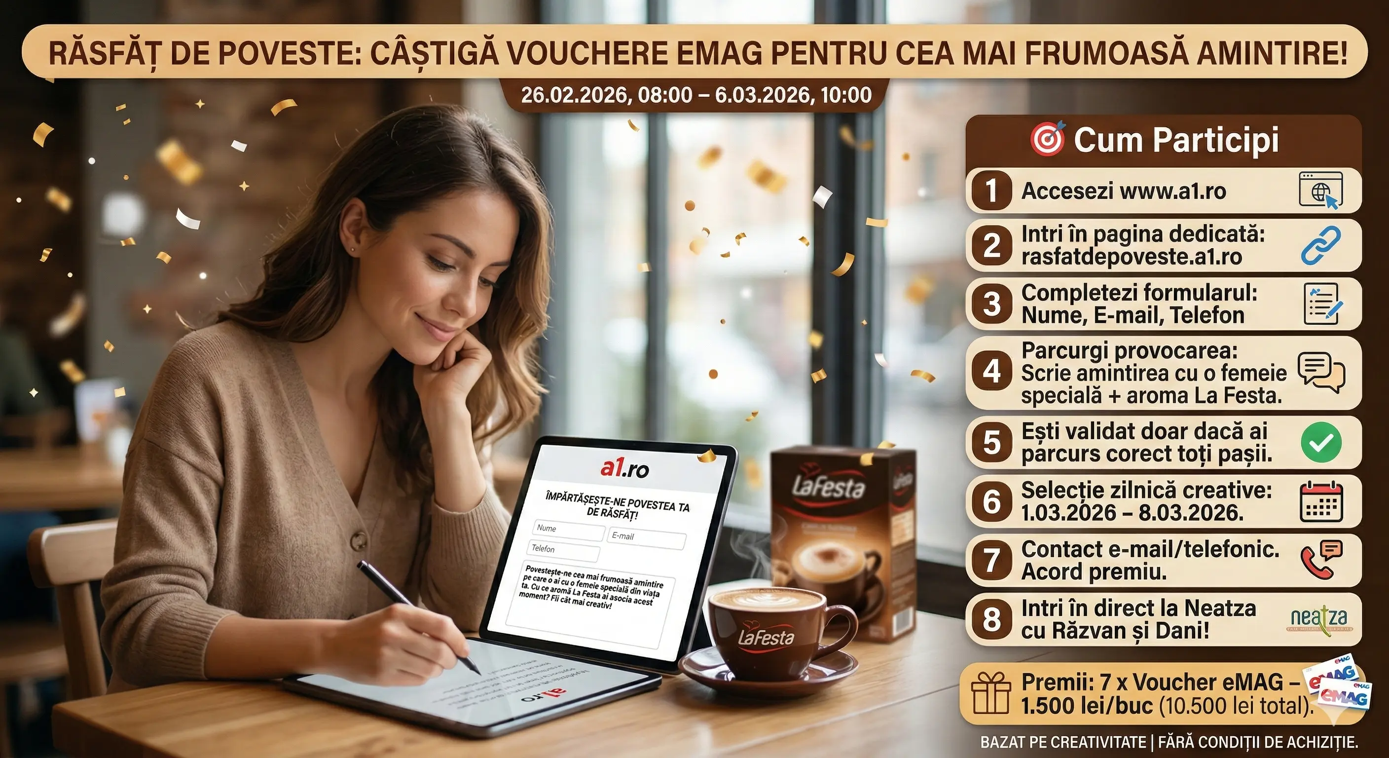 Câștigători ☕ Răsfăț de poveste cu La Festa și Neatza! ✨ - Rezultate | Concursier