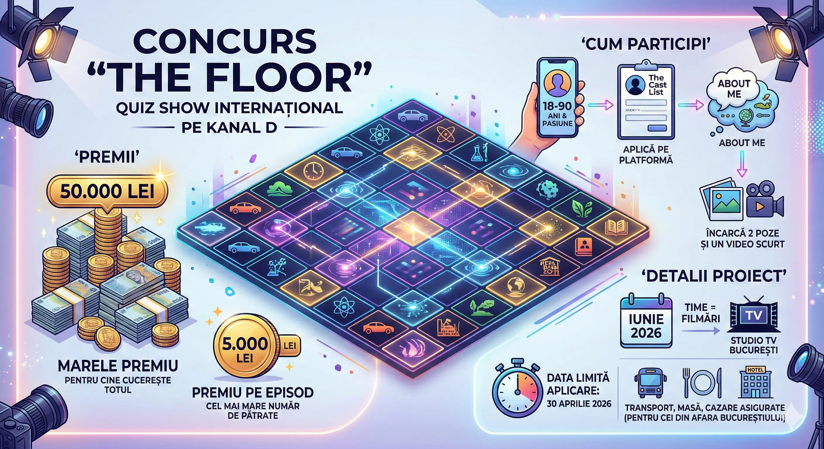 📺 Câștigă 50.000 lei la THE FLOOR cu Dan Negru! ✨ - Concurs Gratuit | Concursier